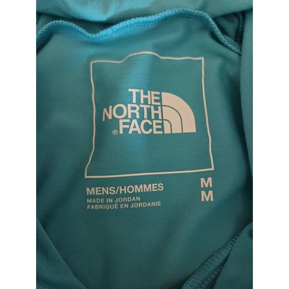 The North Face Shirt Mens Medium Blue FlashDry-XD Hooded Long Sleeve Performance